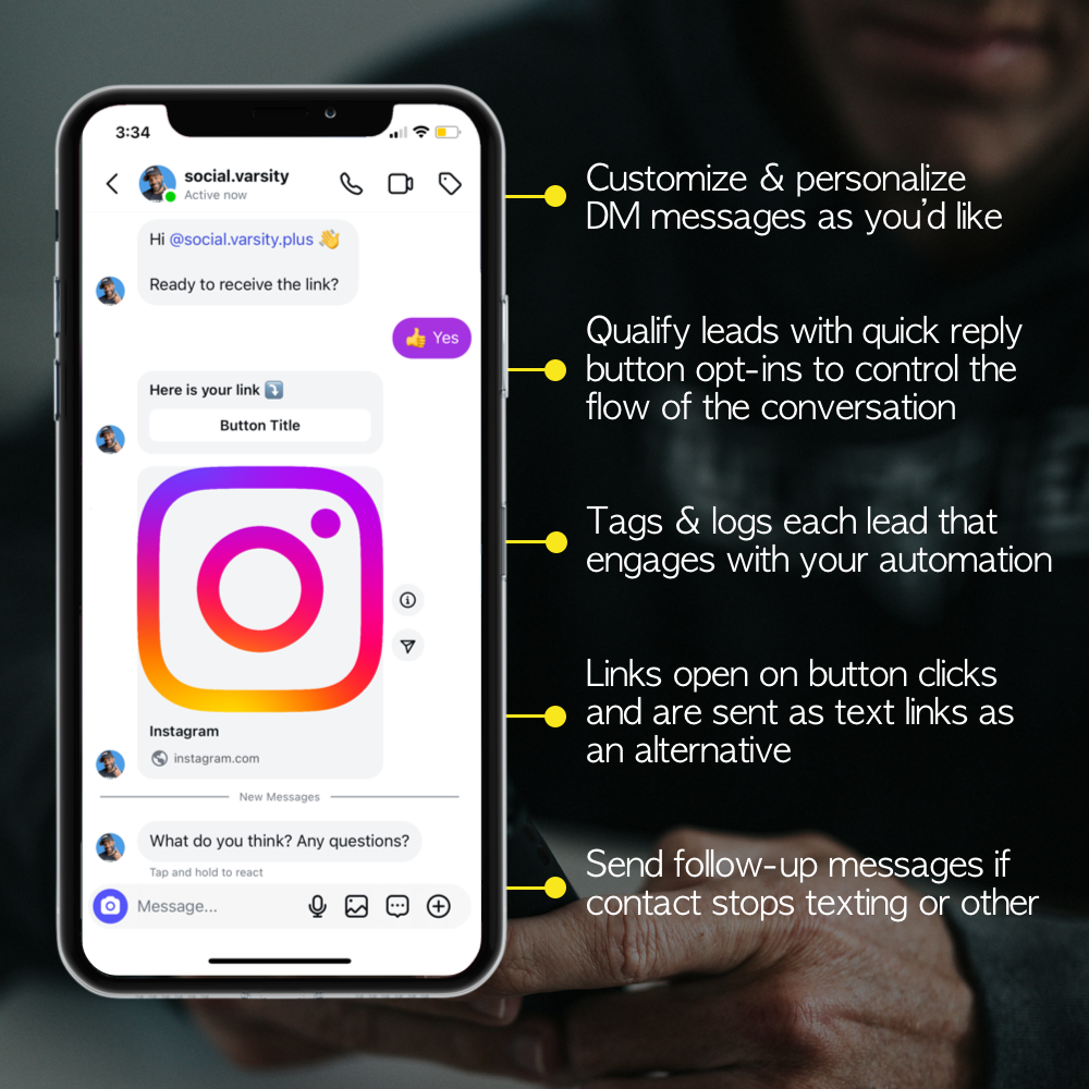 Send Links On Instagram With DM Automation (Manychat Templates)