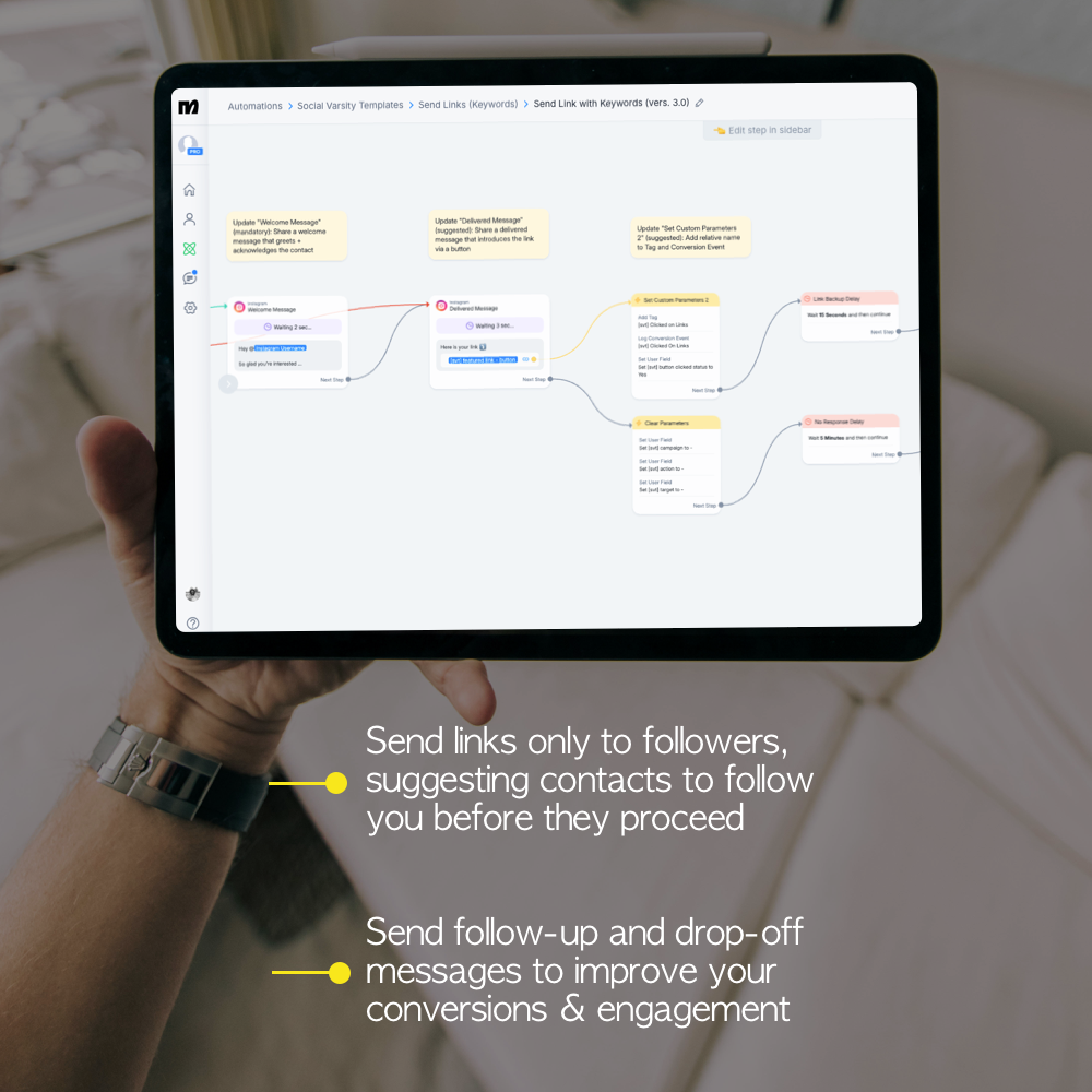 Send Links On Instagram With DM Automation (Manychat Templates)